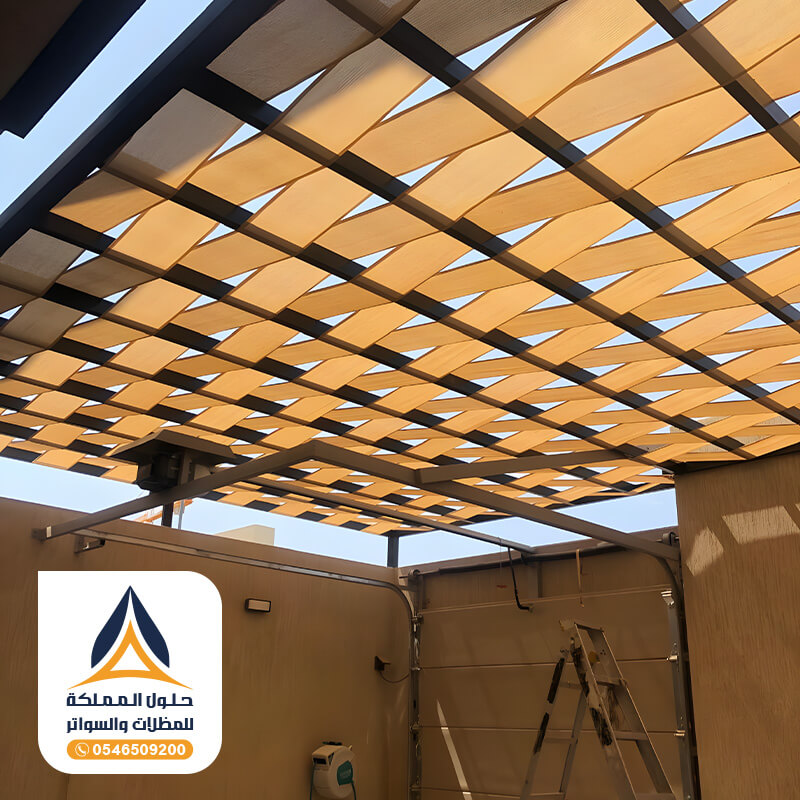 تركيب مظلات قماش مجدول