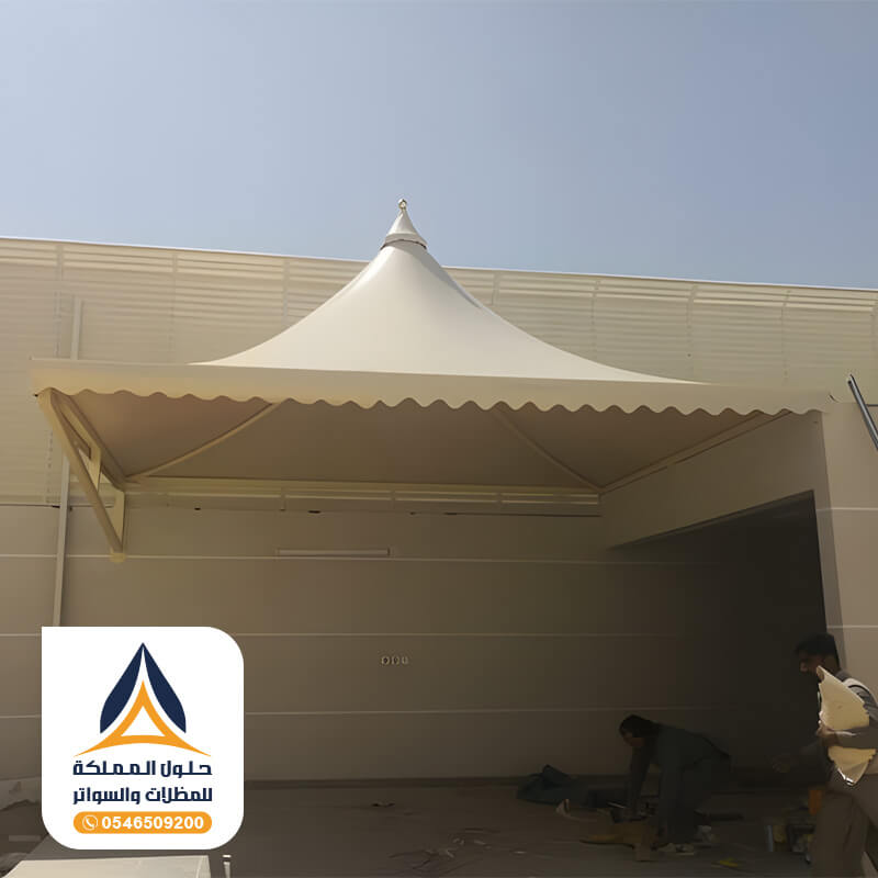 تركيب مظلة هرمية المدينة المنورة